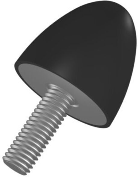Gummi-Metall-Puffer parabelförmig Typ D D95xH83 M16x42 NR60 ; elko