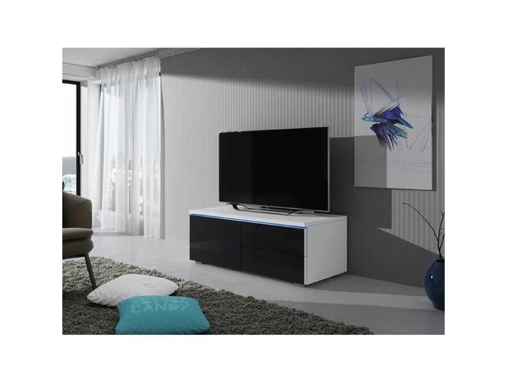 Meuble TV - Meuble TV Nashville 130 458234 - Blanc - 100x35x45cm
