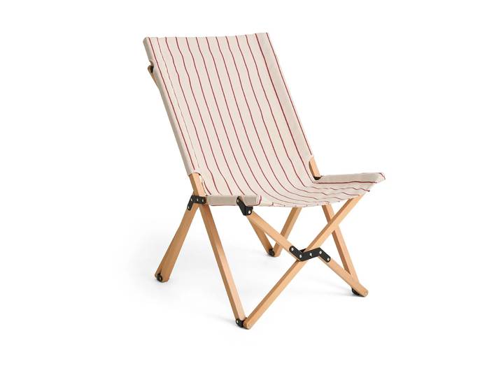HAY Chaise pliable Outdoor Market Beige-red