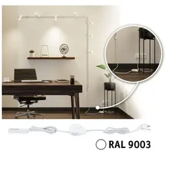 Paulmann 95659 URail Einspeisung Kabel mit Schalter 2m max. 1000W Signalweiß