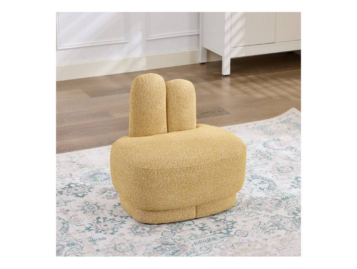 STILVORA Polsterstuhl Ottoman mit niedlichen Ohren Kindersessel nicht abnehmbar (Kinderhocker in Hasenform, vielseitig nutzbar), für Kinderzimmer, Wohnzimmer, Spielbereich