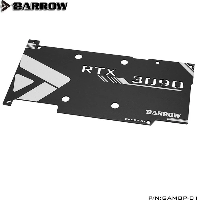 Barrow Backplate for GAINWARD 3090 full coverage GPU Water Block - Black