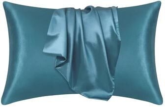 Uplift Essentials Natural Mulberry Silk Pillowcase moonlight Blue 20.07 In 29.52 In