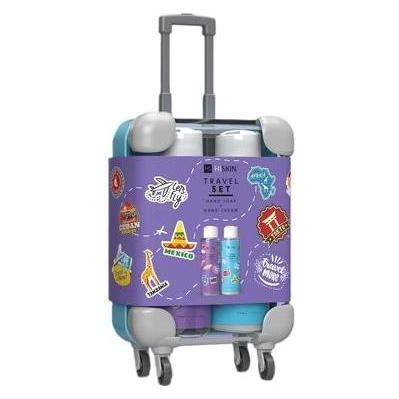Hiskin Set Travel Mini Suitcase Hand Soap 75Ml + Hand Cream 75Ml Purple (Körperpflegeset) (43822031)