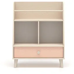 BÜCHERREGAL Alycia Beige - Korallenrosa - Holzeffekt