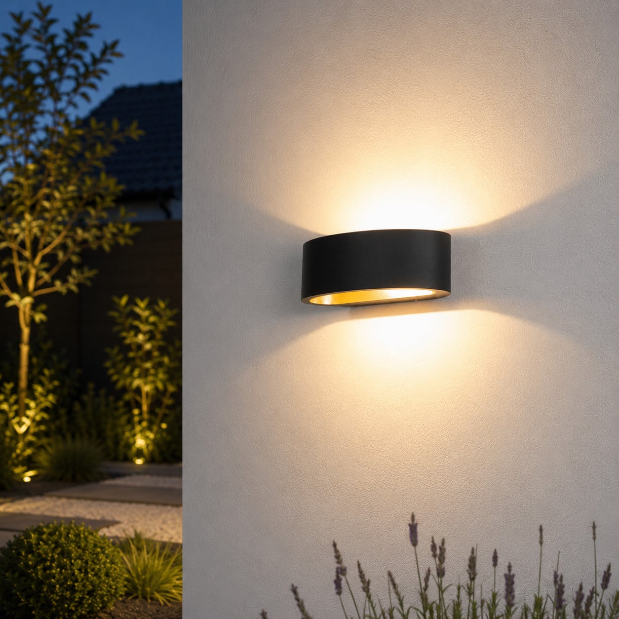 Artdelight Design wandlamp Sharp zwart en goud/messing