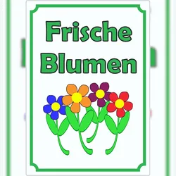 HB-Druck Werbeaufkleber Aufkleber Blumen Hochkant A0 (841x1189mm)