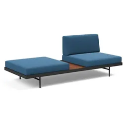 INNOVATION LIVING Schlafsofa Puri Walnuss Stoff Blau Blue