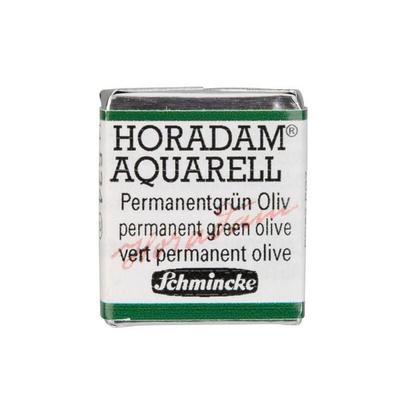 Schmincke Horadam Aquarell 1/2 Näpfchen, Permanentgrün Oliv