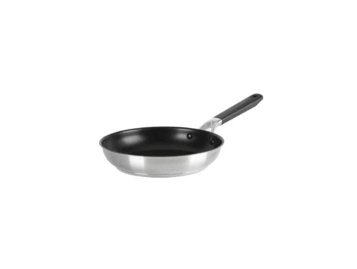 Kitchenaid Edelstahl-Bratpfanne 24 cm - Robuste 3-Schicht-Konstruktion für perfekte Hitzeverteilung - Induktionsgeeignet und backofenfest - Ergonomischer Stay-Cool-Griff für maximalen Komfort
