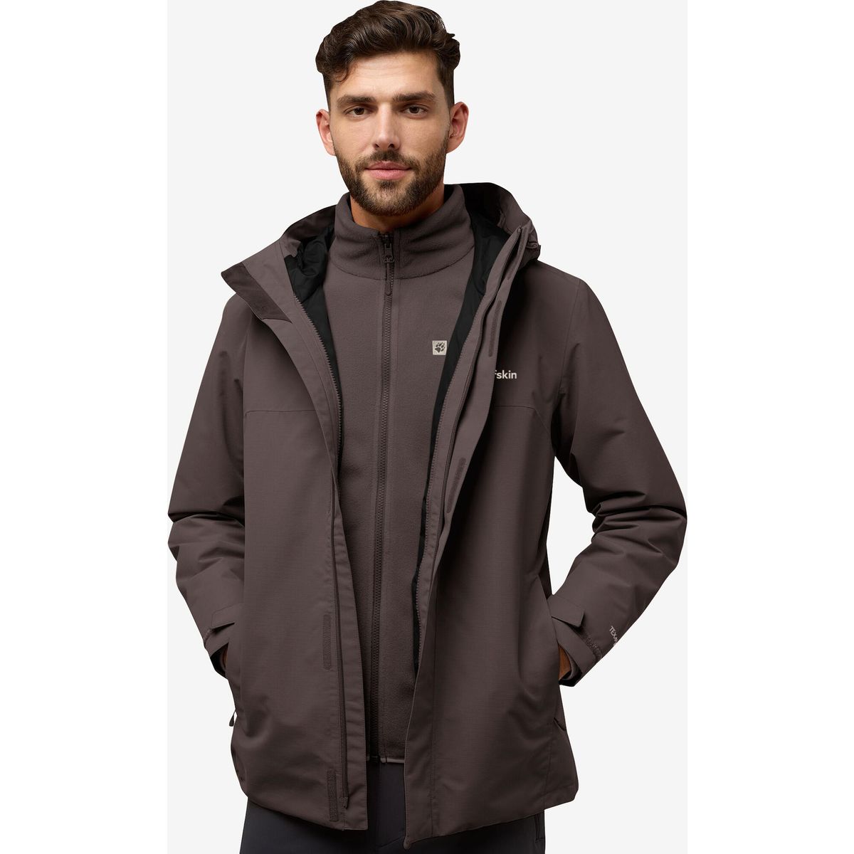 Jack Wolfskin Altenberg 3IN1 Jacket M peat (D0108) S A61864_D0108_A06