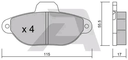 AISIN BPFI-1006 Brake pad set
