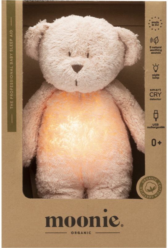 Moonie Bear 2.0 Organic Rose Schmusetuch mit Melodie 1 St.