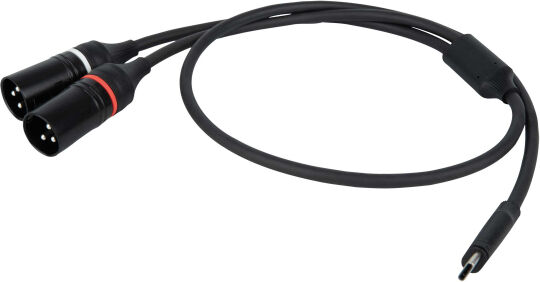 Audio Adapterkabel, 1.5m, USB-C/2x XLR 3pol male
