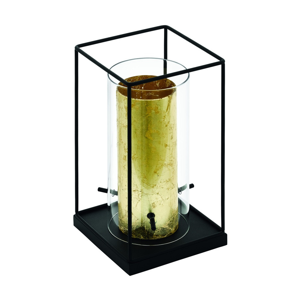 Eglo Loncino 1-lichts hanglamp - Zwart met goud/messing