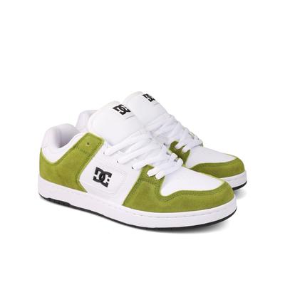 Skateschuh DC SHOES "Manteca 4 S", Herren, Gr. 7,5(40), grün (olive, weiß), Obermaterial:53.02% Leder, 46.98% Synthetikmaterial., Schuhe