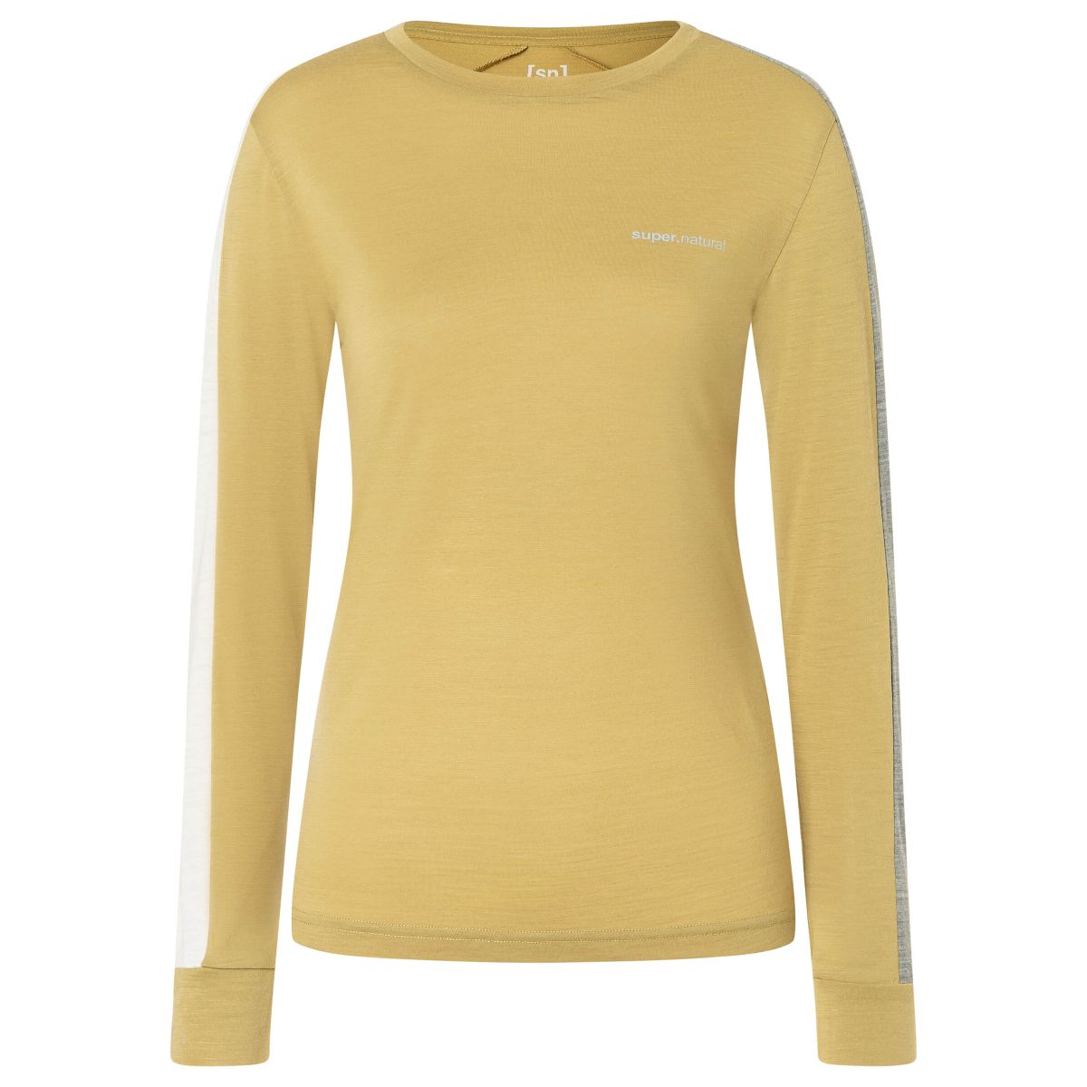 Super.Natural W Alarm Running LS sahara/cashmere grey melange/fresh white (54H) S SNW02191054HS