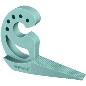 Wenko Türstopper MultiStop 50514100 aus Kunststoff, für den Boden, rutschfest, mint, 3 x 8 x 12cm