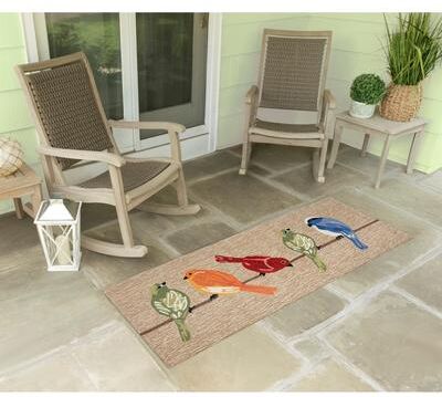 Liora Manne Lush Decor Frontporch Birds Indoor/Outdoor Rug