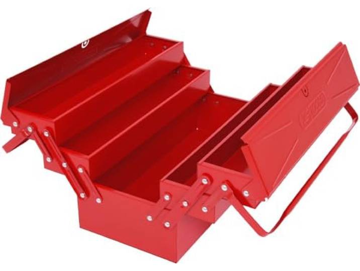KS Tools 999.0125 Caisse à outils métallique - Coffret 5 compartiments Caisse à outils métallique\, 5 compartiments\, L.550 mm\, outillage professionnel\, chrome vanadium