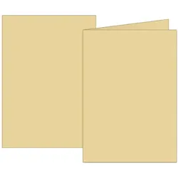 5x Brunnen, Karteikarten, Doppelkarten B6 200g honig VE=10 Karten (B6, 10x, 200 g/m2)