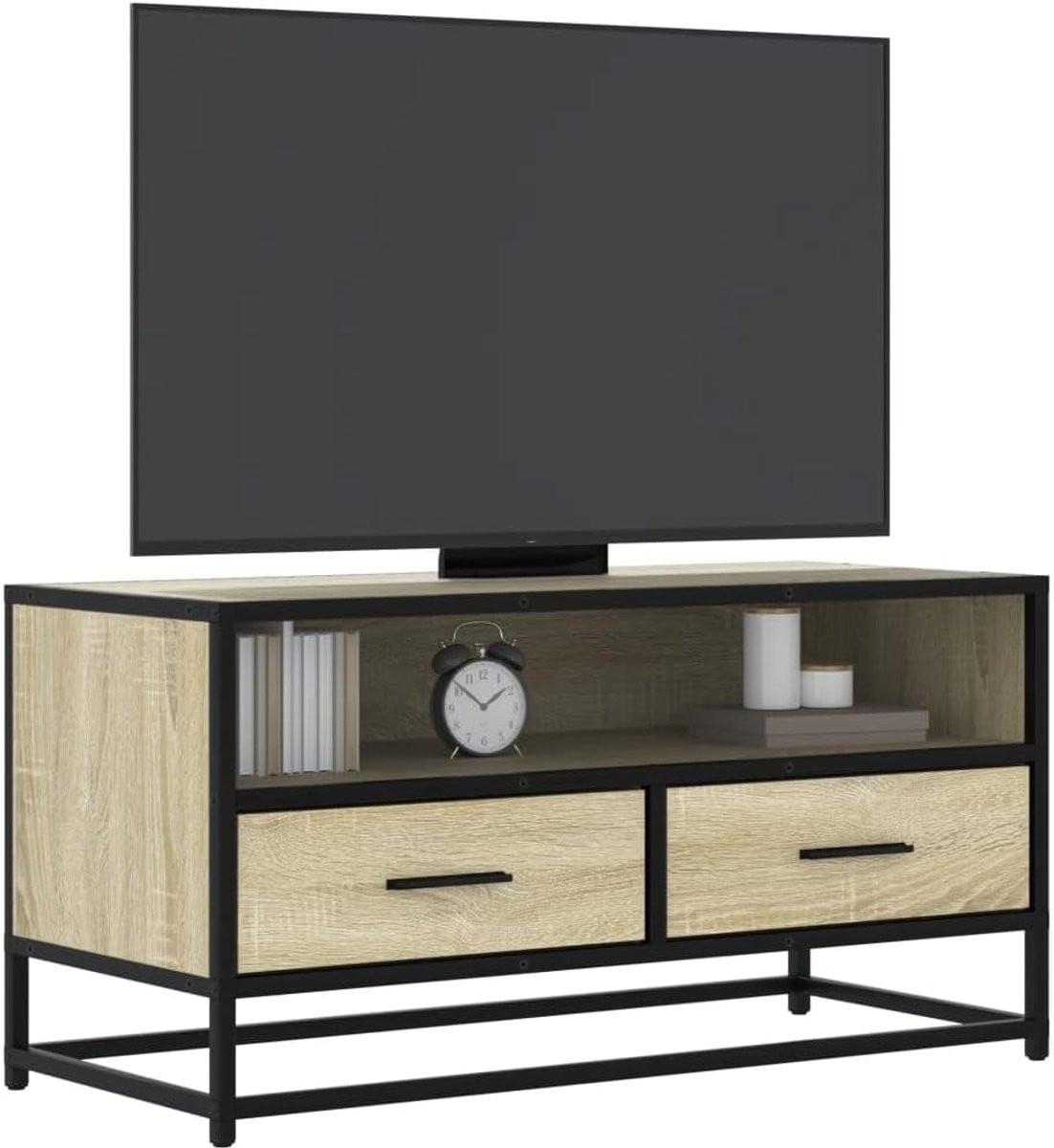 Industriële TV-kast Lowboard Sonoma Eiken - Breedte: 80 cm