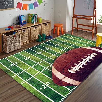 LightInthebox European Cup Football Field Carpet, Living Room Rug, Bedroom Bedside Carpet, Indoor Sports Field Carpet, Green Field Carpet