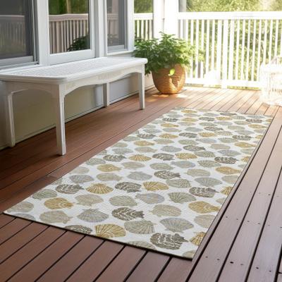 Addison Rugs Machine Washable Indoor/ Outdoor Costal Shells Chantille Rug