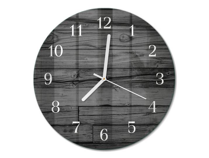 Tulup Wanduhr fi30 cm - Holz, Schwarz, Glas, Rund, 30x30x0.4 cm, Dekoration, Uhren, Wanduhren