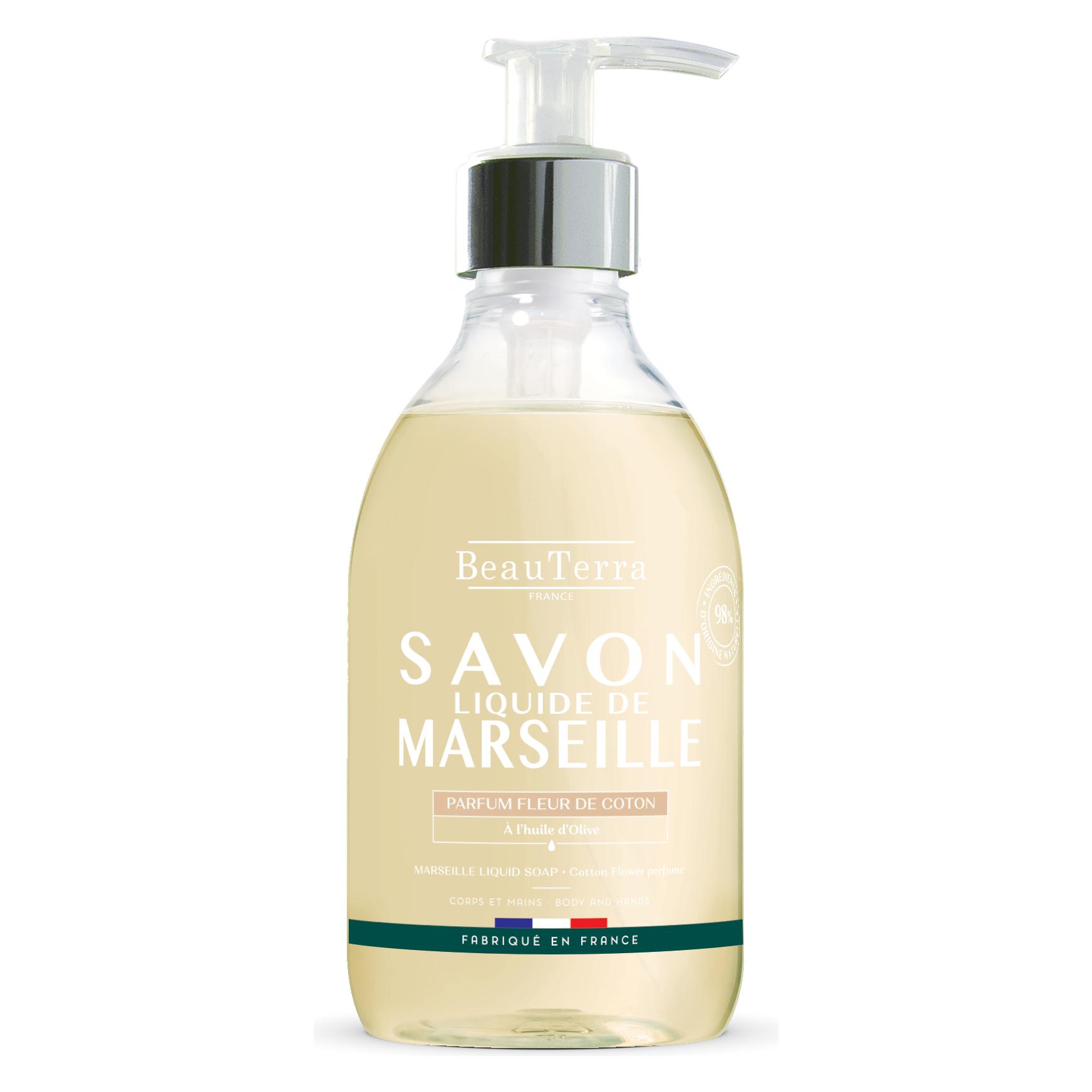 BeauTerra Flüssigseife Marseille Baumwollblüte Fl 300 ml (Flüssigseife, 300 ml) (054365)