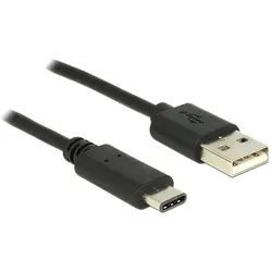 DeLOCK 0.5m, USB2.0-A/USB2.0-C USB Kabel 0,5 m USB A USB C 0,48 Gbit/s Schwarz