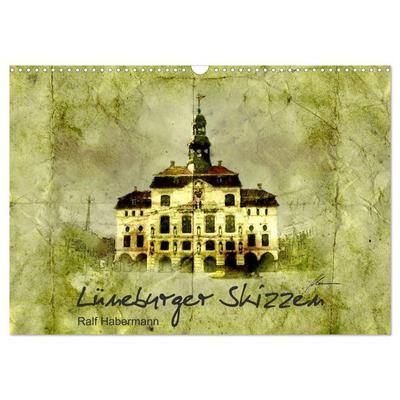 Lüneburger Skizzen (Wandkalender 2026 DIN A3 quer), CALVENDO Monatskalender
