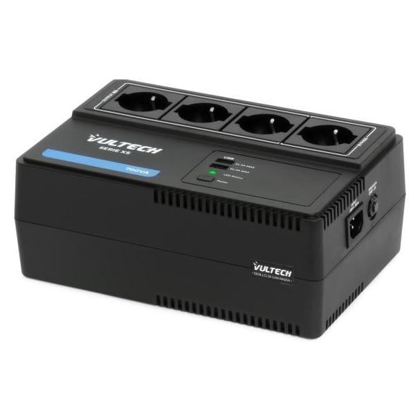 Vultech UPS700VA-XS - Unterbrechungsfreie Stromversorgung 700VA (700 VA, 390 W) (UPS700VA-XS)