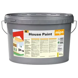 Mipa House-Paint, Profi Universalfarbe, I + A, weiß seidenmatt, 2,5Ltr.