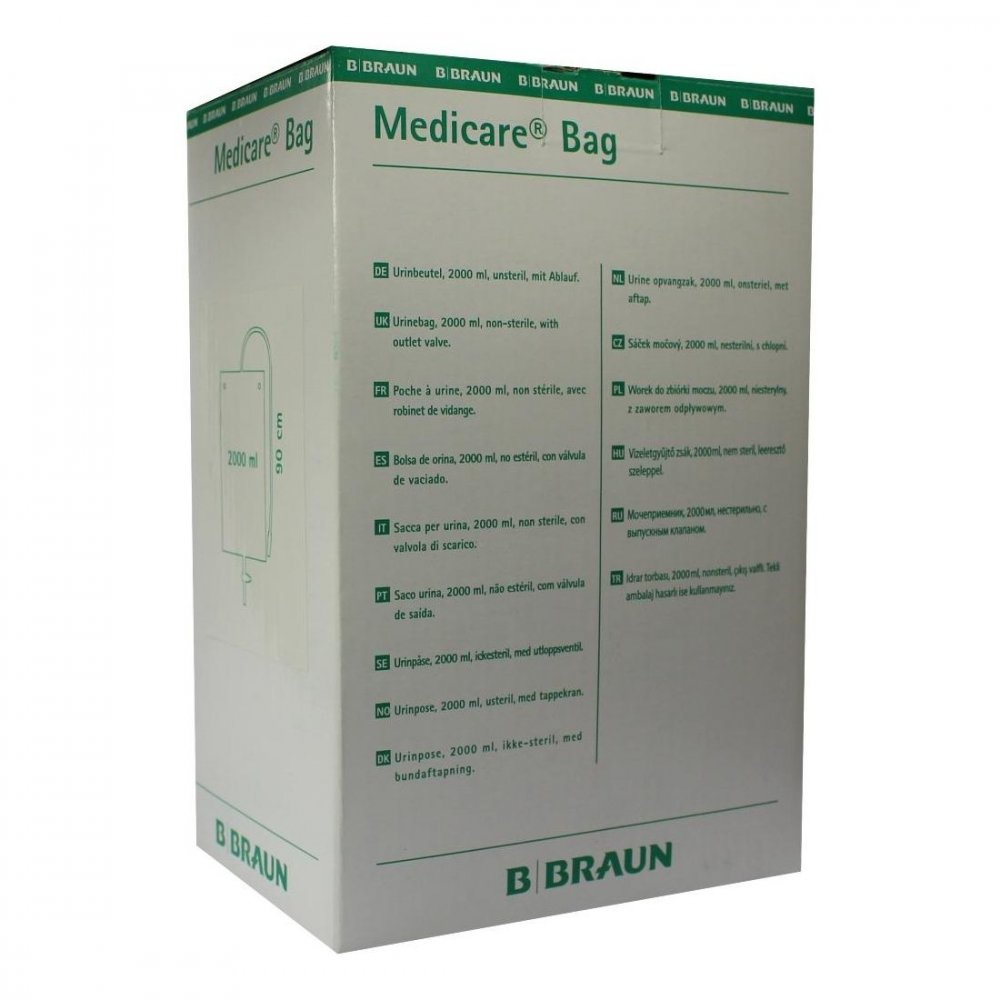 B. Braun Melsungen AG Medicare Bag 2000ml unsteril mit 90cm Schlauch und Abl. 00728658
