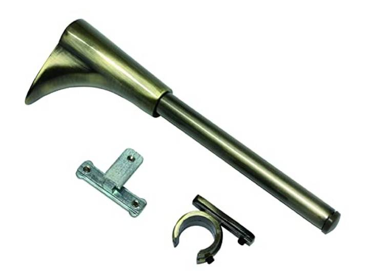 Gardinia Universal Träger 1- und 2-Lauf für Ø 16 mm Messing-antik 15 cm