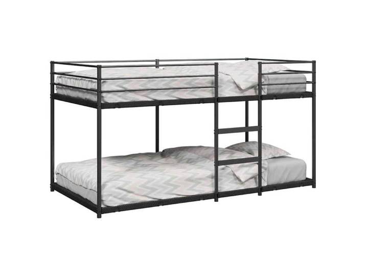 VidaXL Lit superposé sans matelas noir 100x190 cm acier 4019878