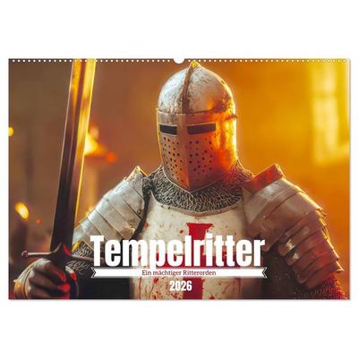 Tempelritter - Ein mächtiger Ritterorden (Wandkalender 2026 DIN A2 quer), CALVENDO Monatskalender