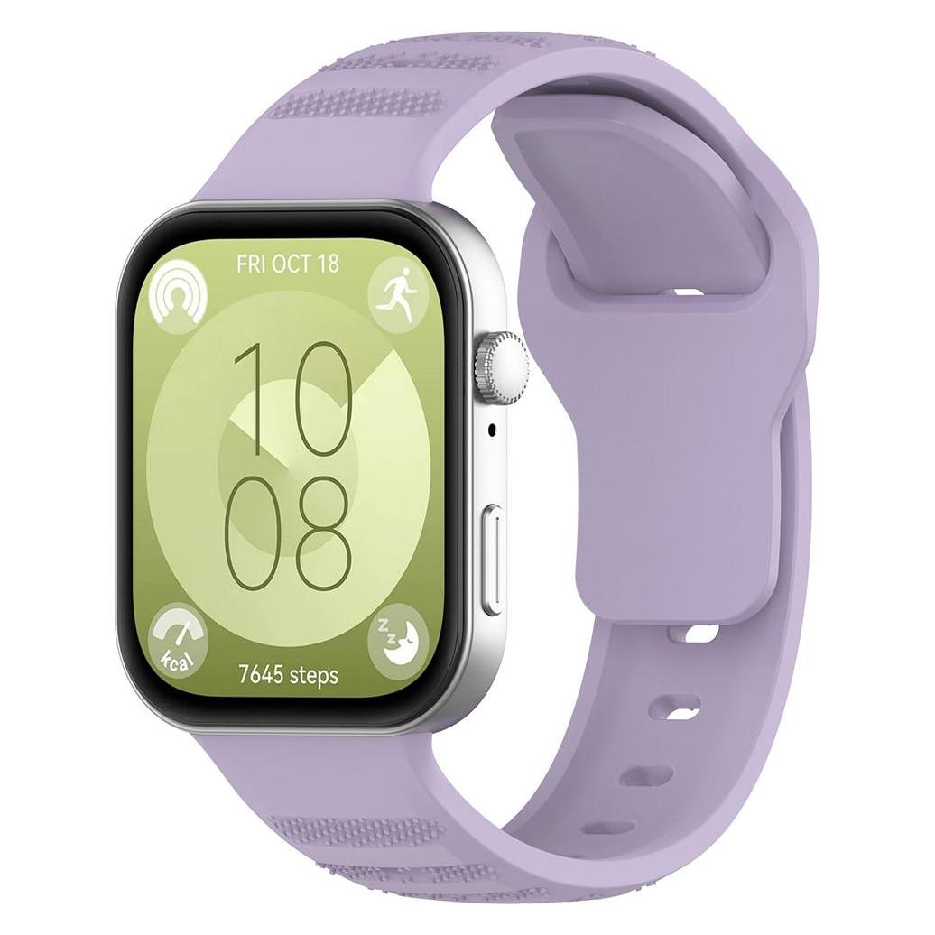 Techsuit - Watchband (W050) - Huawei Watch Fit 3 - Purple (Silicone) (56360423)