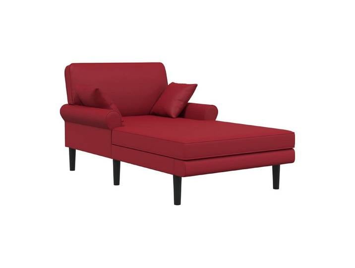 vidaXL Chaiselongue Chaiselongue Weinrot Kunstleder, 1 Teile