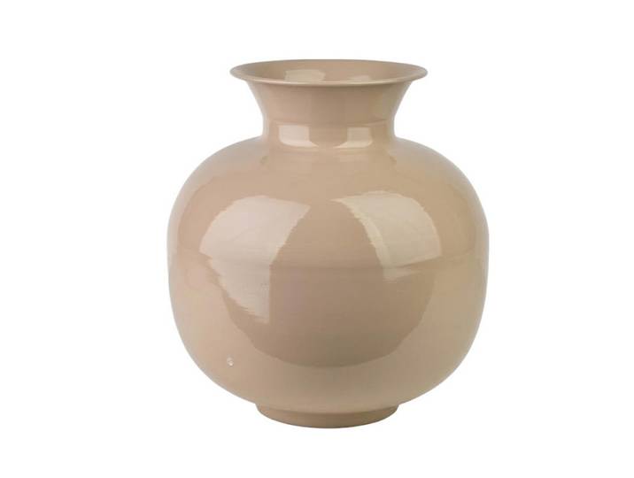 Mondex Vase Roger 18,5/29/34 cm Beige Metall, 34 cm, Dekoration, Vasen, Metallvasen