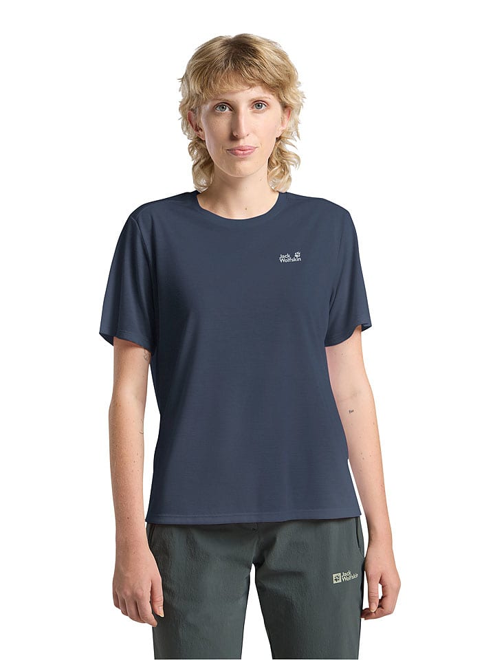 Jack Wolfskin Funktionsshirt "Vonnan" in Dunkelblau - L