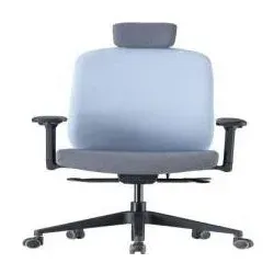 Up Up, Bürostuhl, Athene ergonomic office chair Black, Grey + Blue fabric