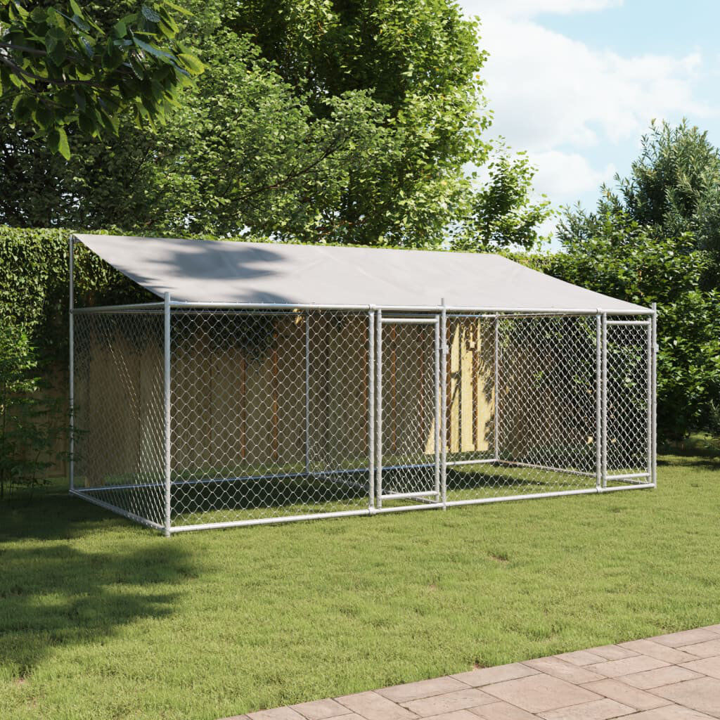 Archie & Oscar Alberta 200cm H Metal Yard Kennel White Large (12+lbs);Medium (20-50lbs)