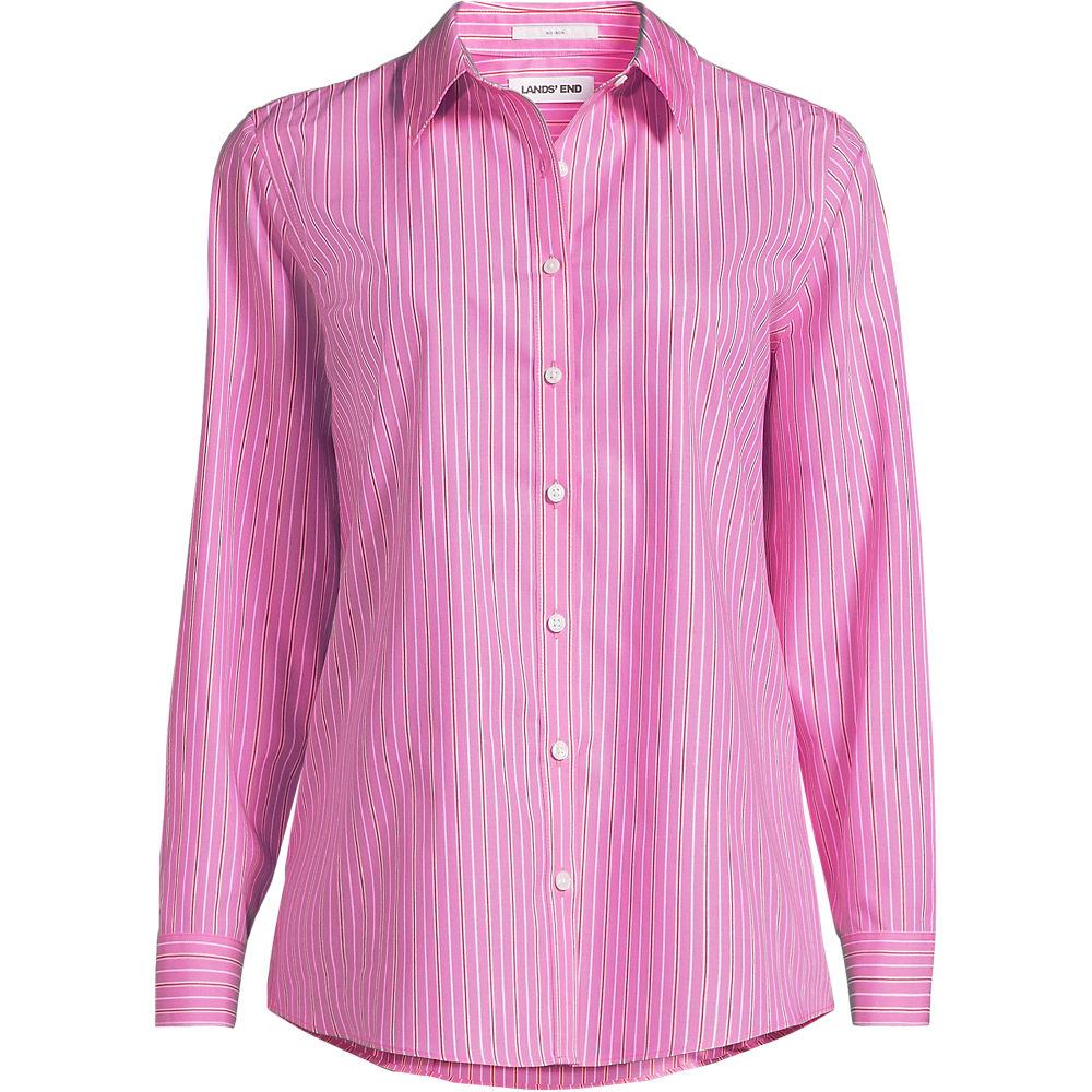 Bügelfreie Baumwoll-Bluse, Damen, size: regular, Rot, Baumwolle, by Lands' End