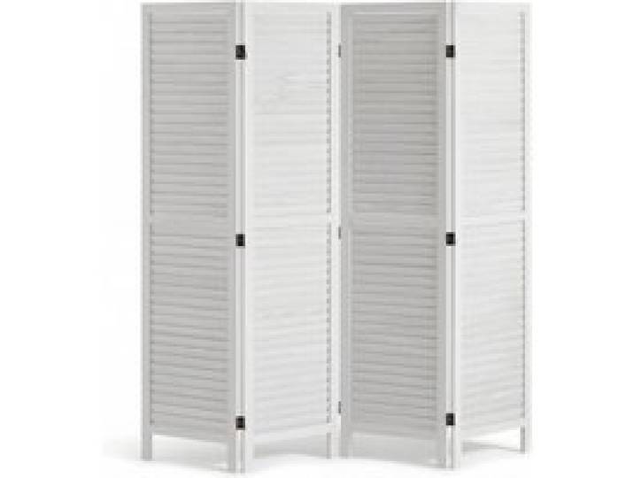 VEVOR Raumteiler 4-tlg. faltbare Sichtschutz Paravent, 170 cm hohe Trennwand tragbarer Dekorationsschirm zur Raumtrennung, Raumtrenner geeignet für Büro Restaurant Schlafzimmer (Hellgrau)