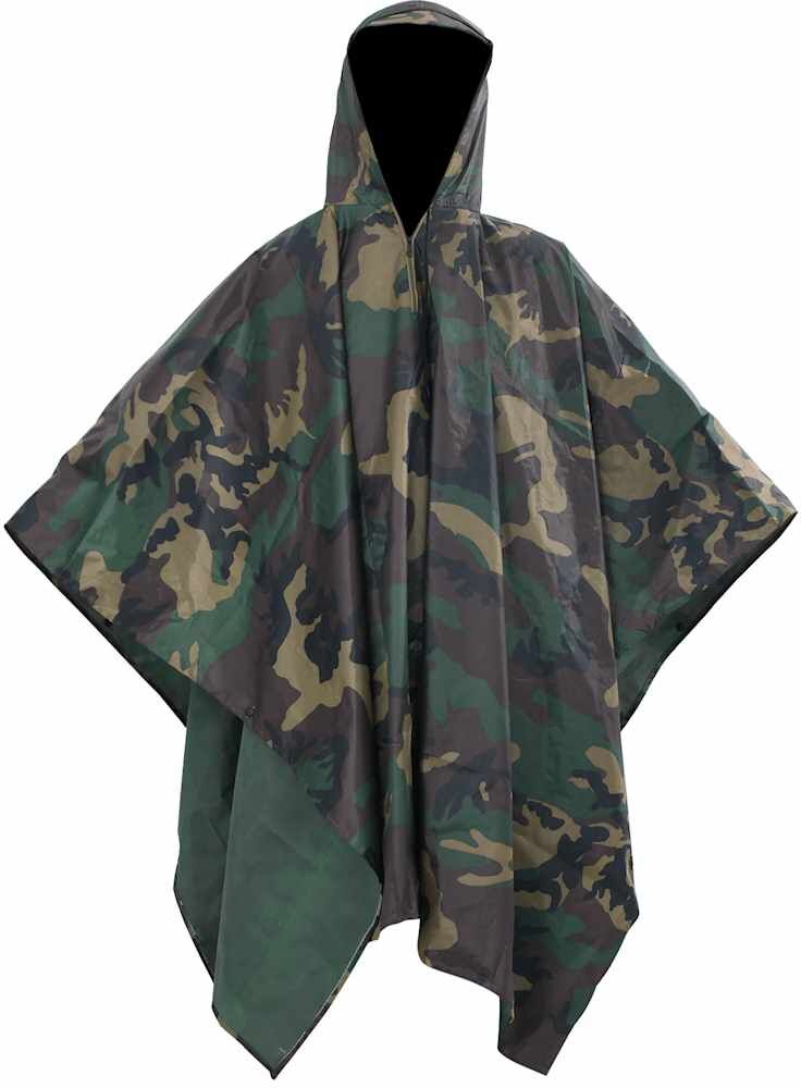 vidaXL Poncho de pluie imperméable pour camping/randonnée Camouflage