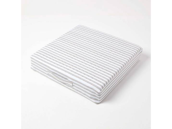 SITZKISSEN orthopädisch 50/50/10 cm – Sesselkissen grau gestreift