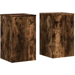 Helloshop26 - Pflanzenständer Blumenmöbel 2er-Set Holzwerkstoff braun 02_0045311