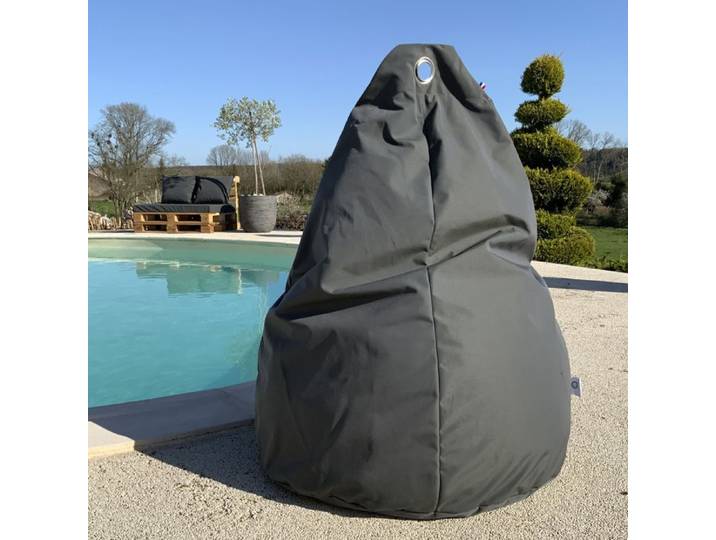 Housse pour pouf poire Gris anthracite 80 cm